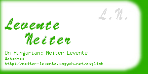 levente neiter business card
